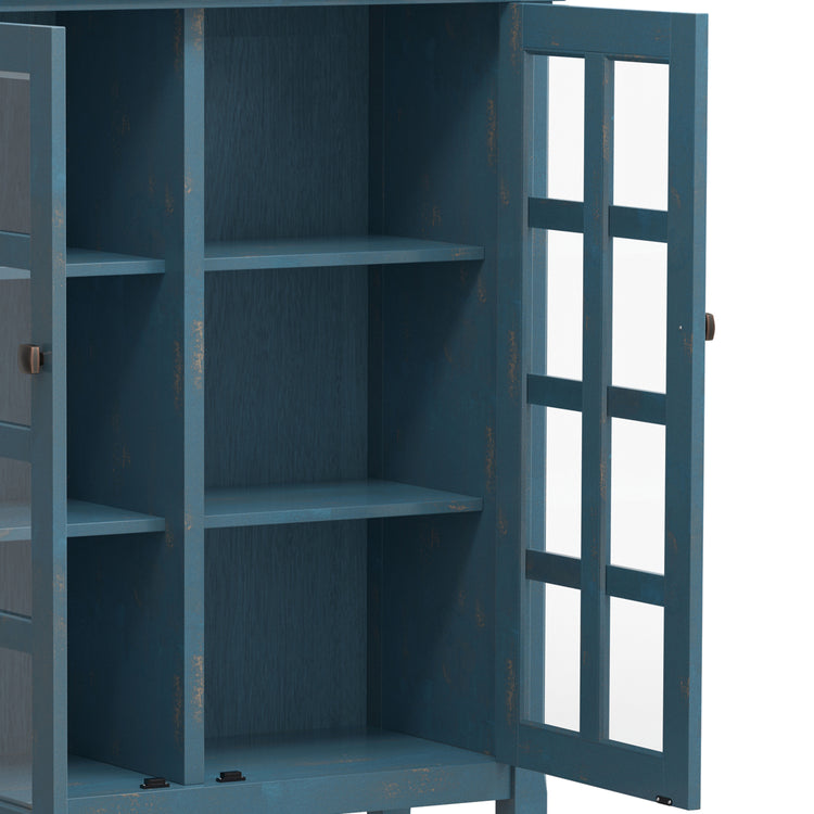 Distressed Coastal Blue | Acadian Medium Storage Cabinet
