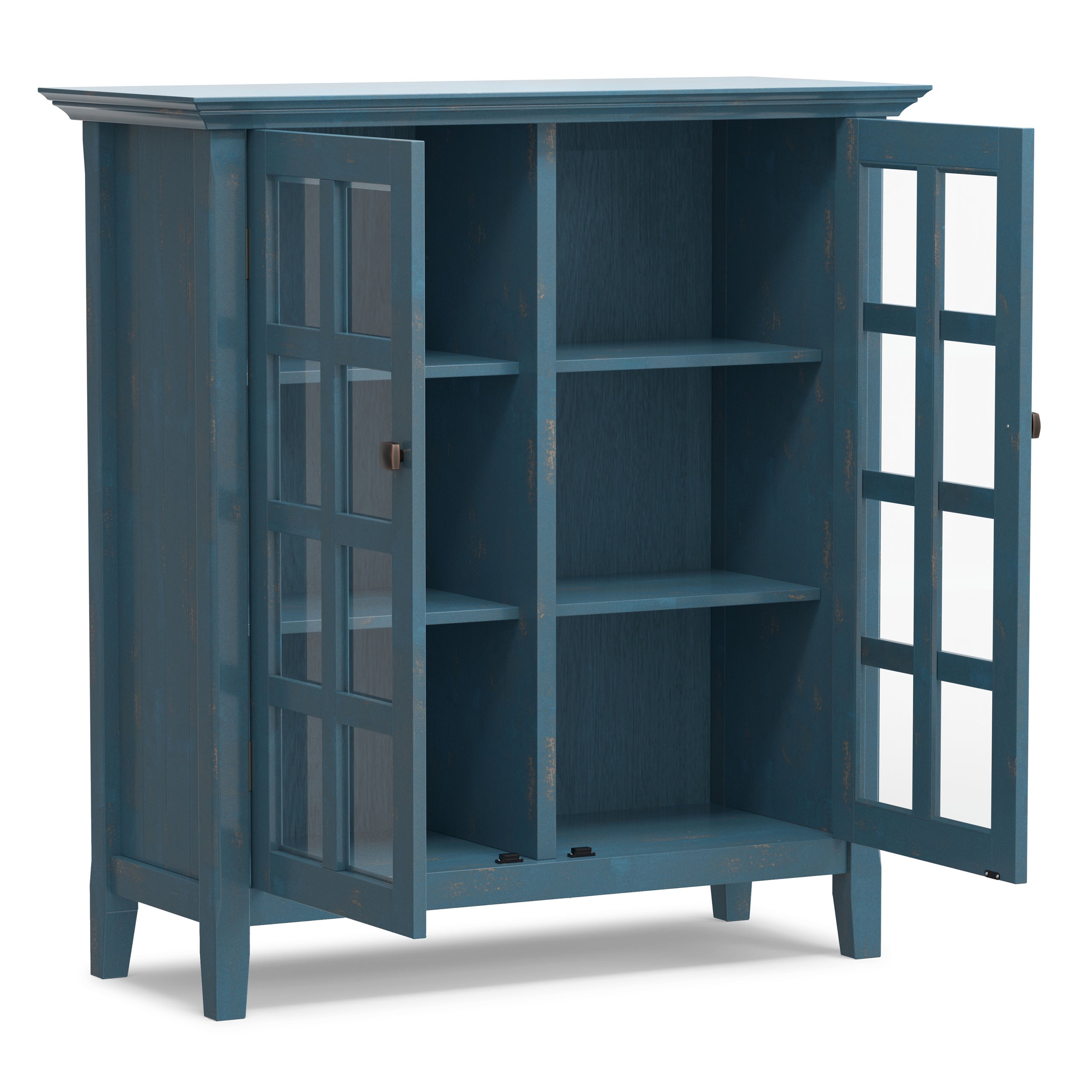 Distressed Coastal Blue | Acadian Medium Storage Cabinet
