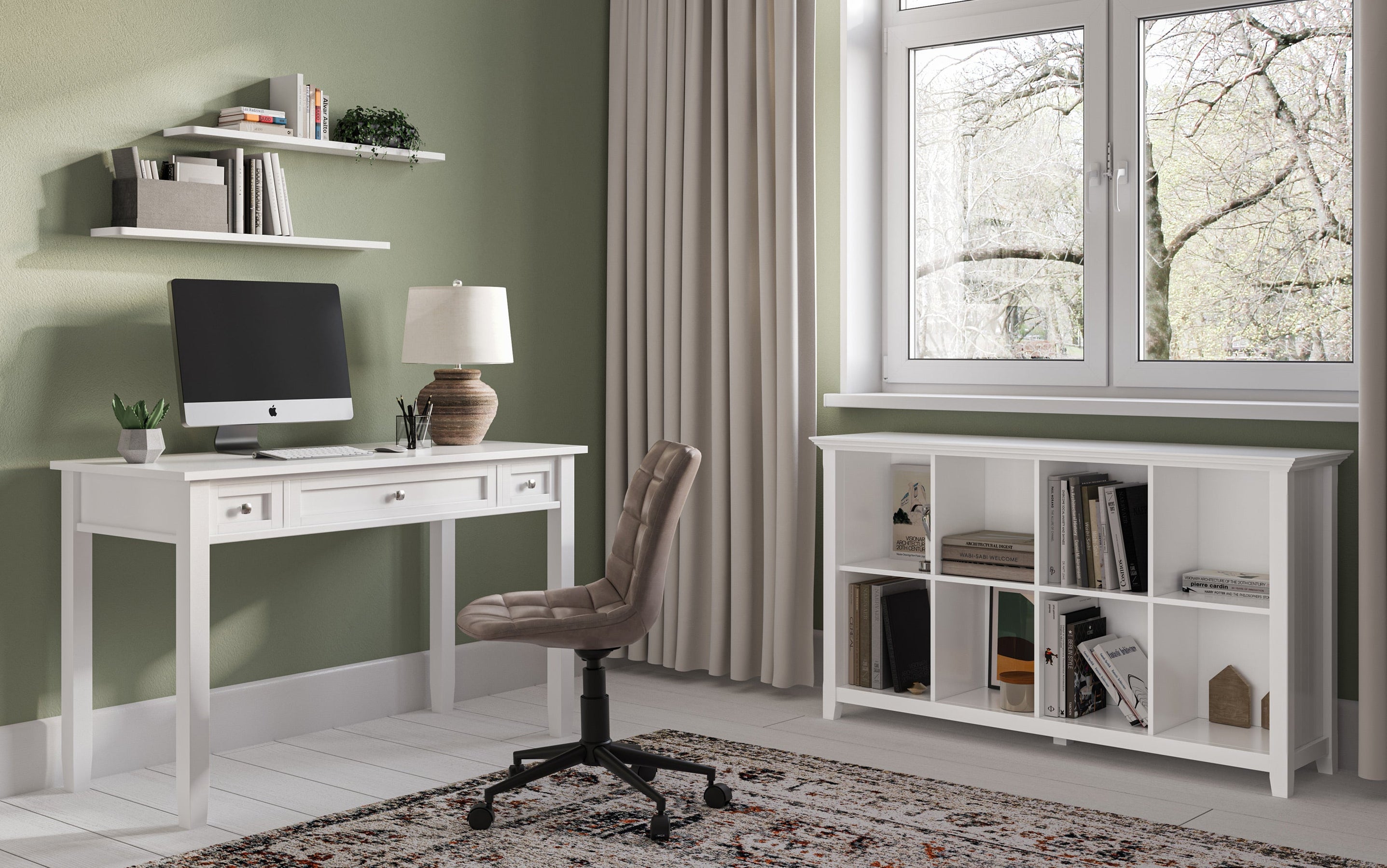 White | Acadian 8 Cube Storage / Sofa Table