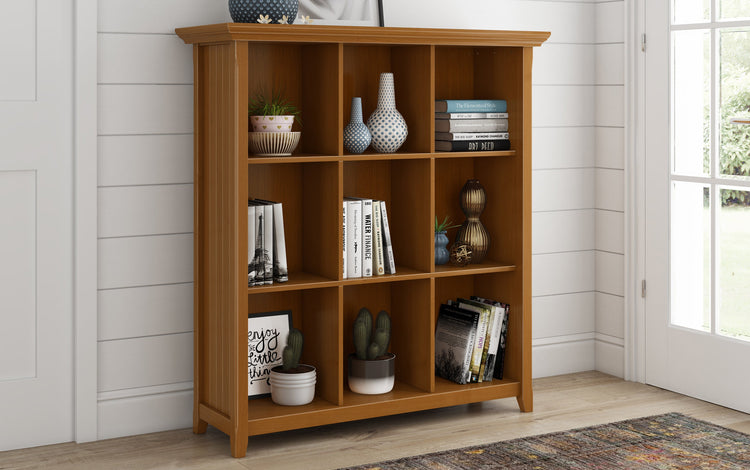 Light Golden Brown | Acadian 9 Cube Bookcase