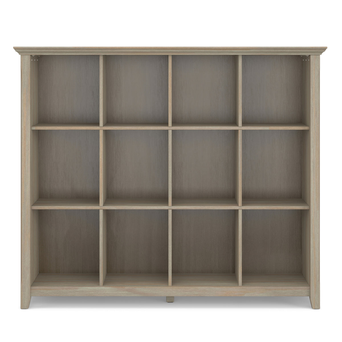 Distressed Grey | Acadian 12 Cube Bookcase