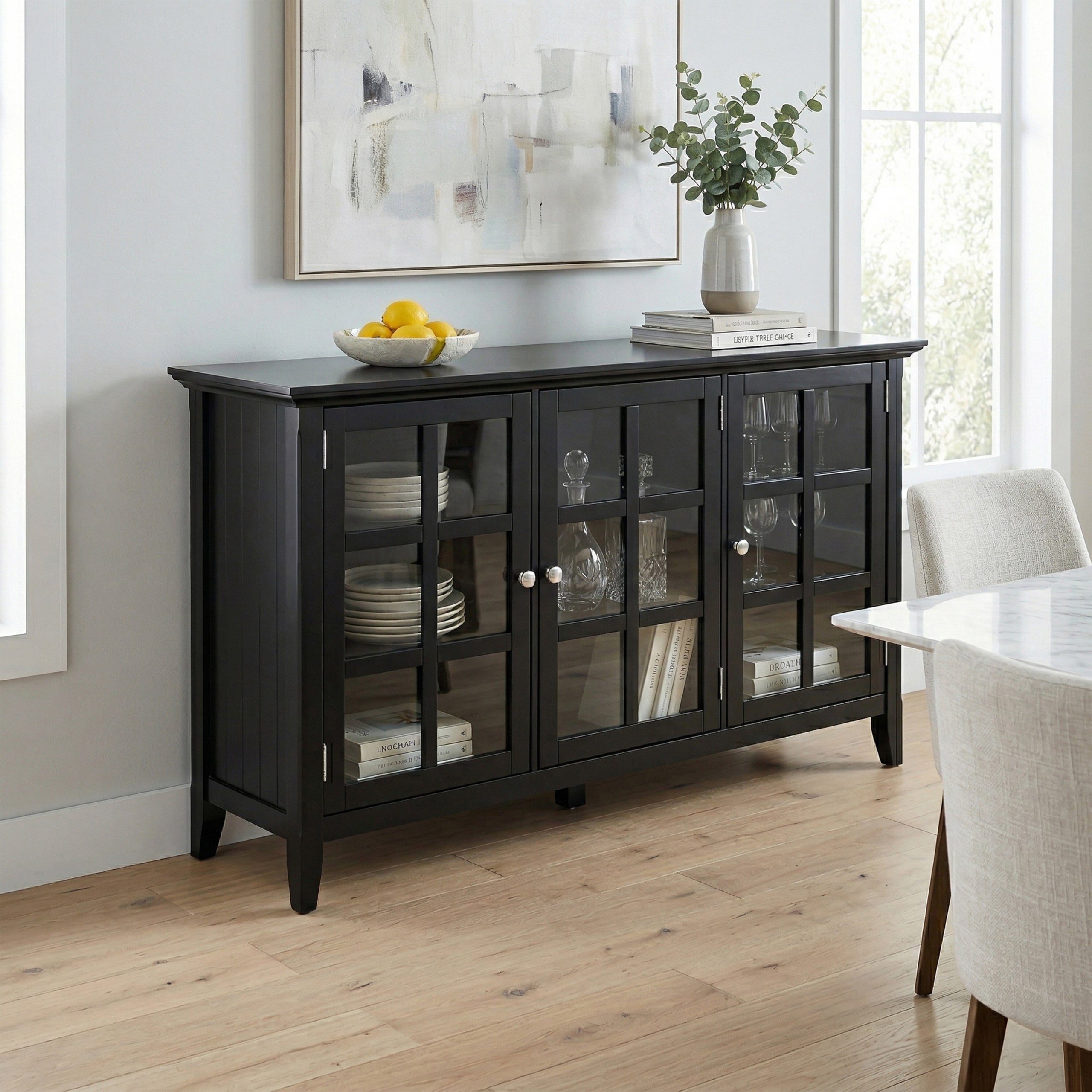 Black| Acadian Wide Storage Cabinet