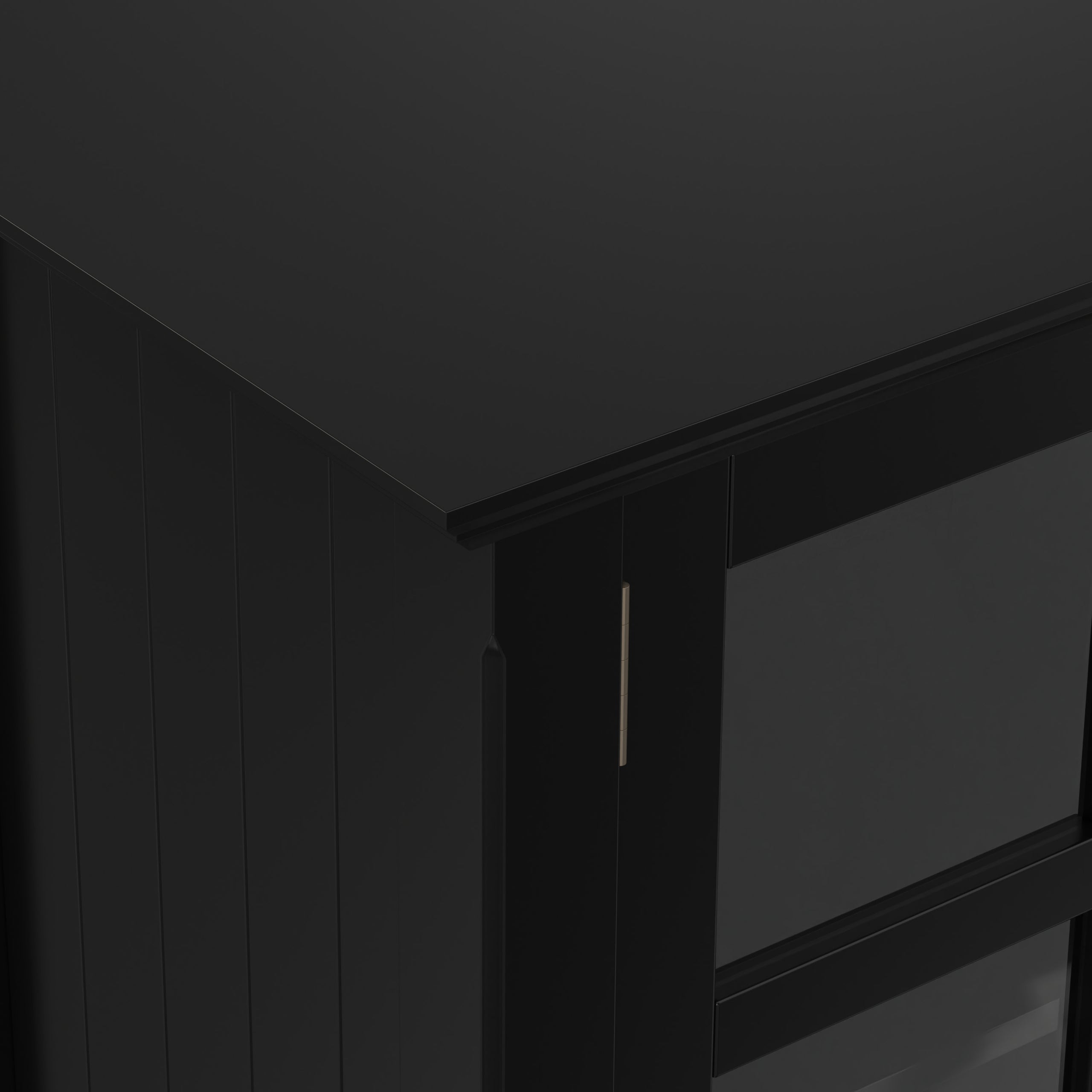 Black| Acadian Wide Storage Cabinet