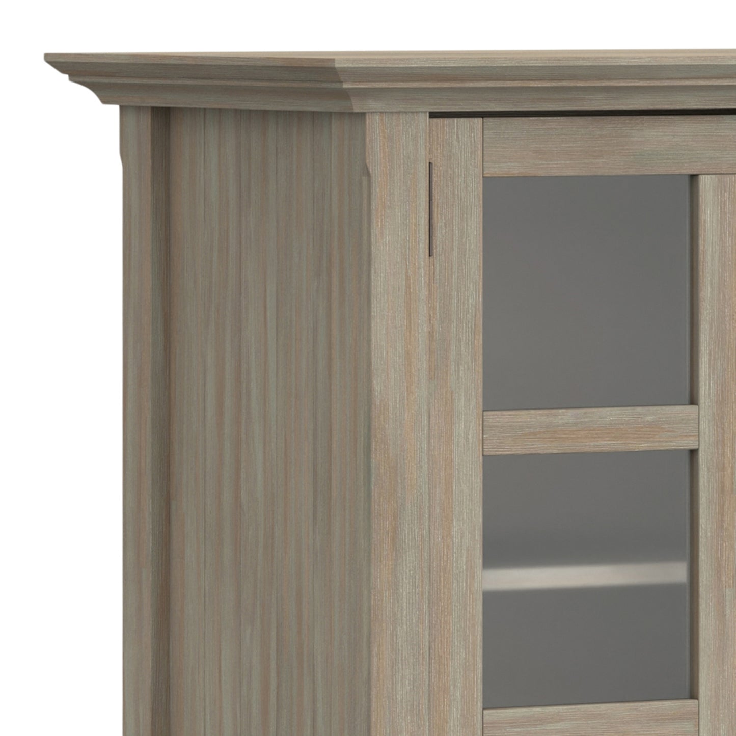 Distressed Grey| Acadian Wide Storage Cabinet