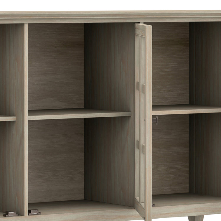 Distressed Grey| Acadian Wide Storage Cabinet