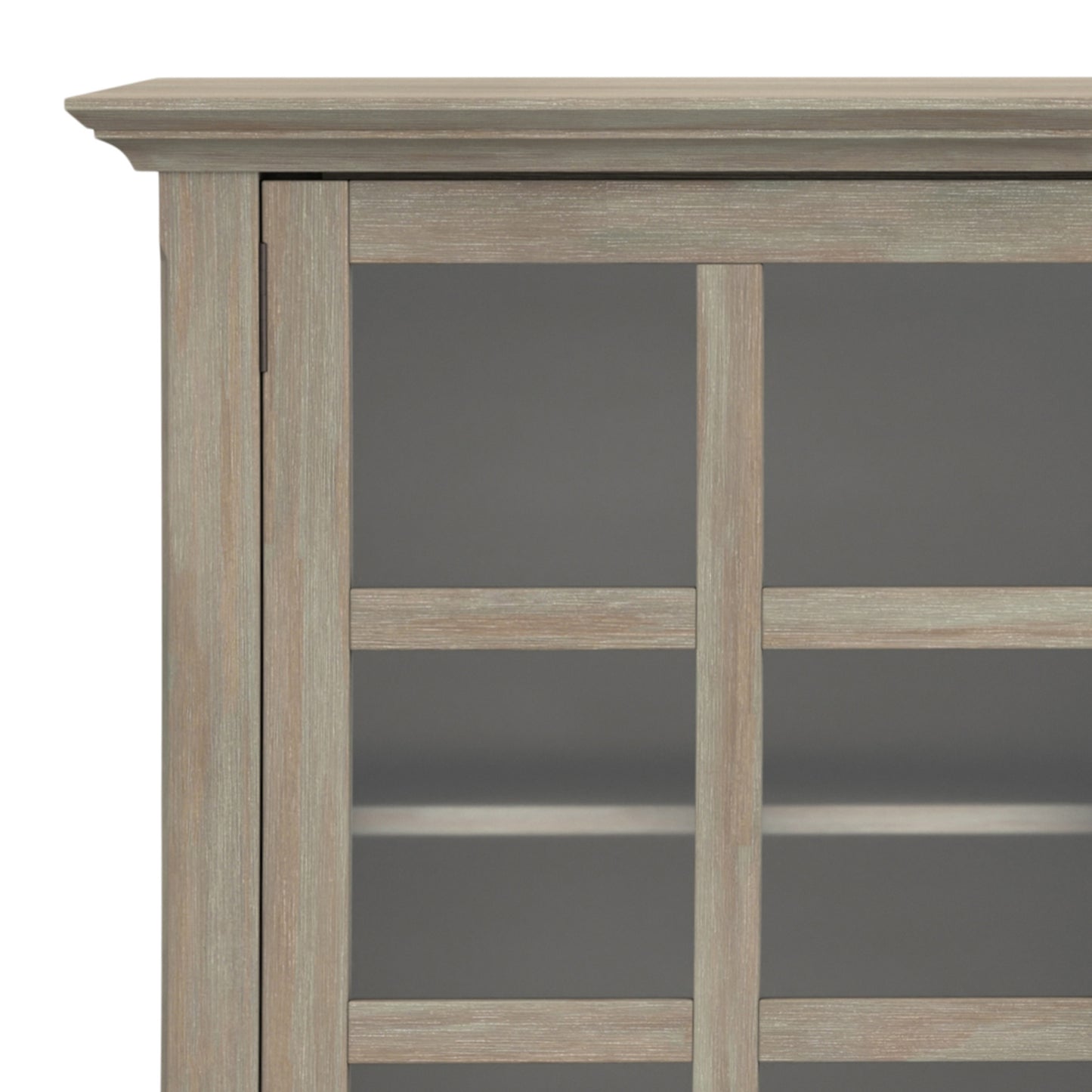 Distressed Grey| Acadian Wide Storage Cabinet
