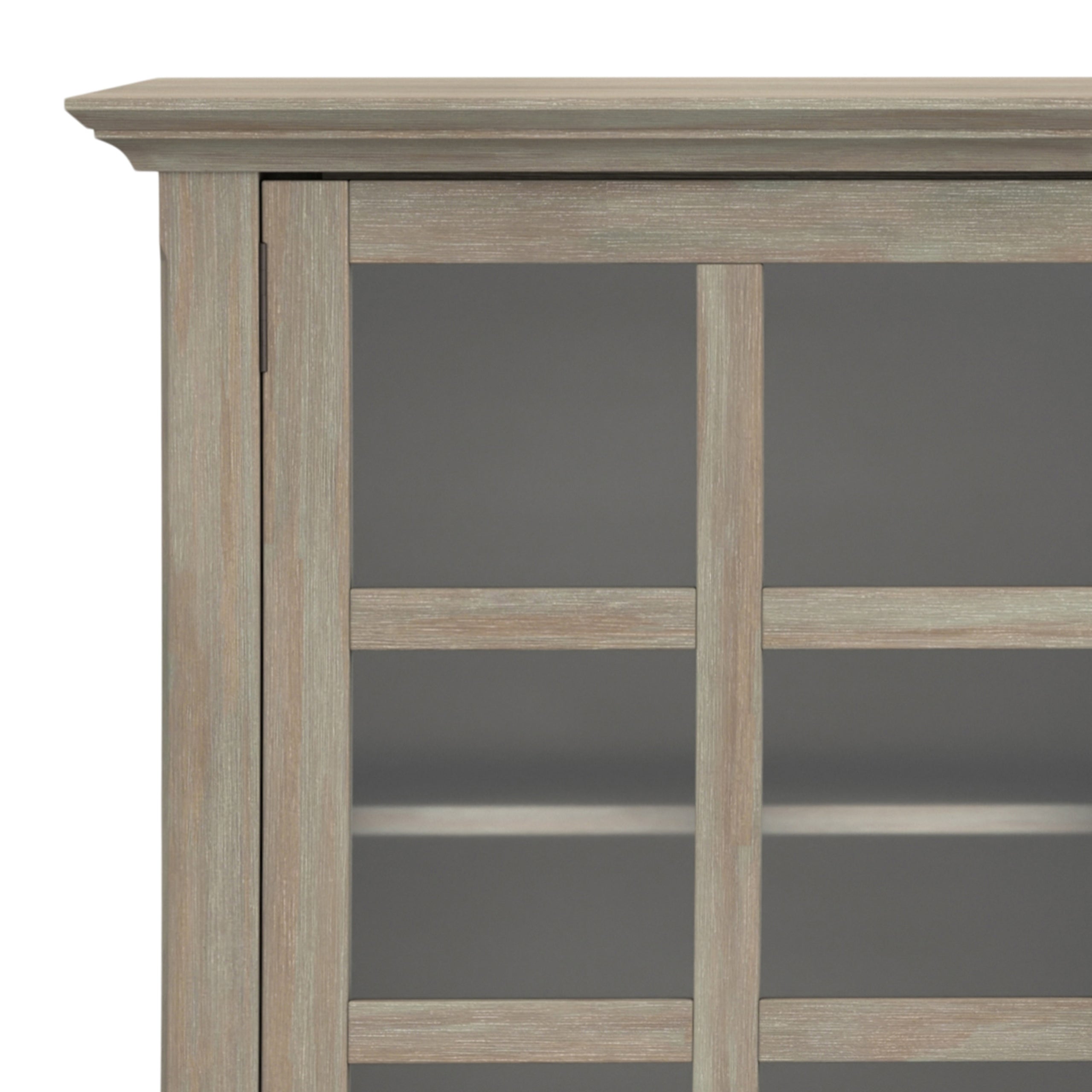 Distressed Grey| Acadian Wide Storage Cabinet