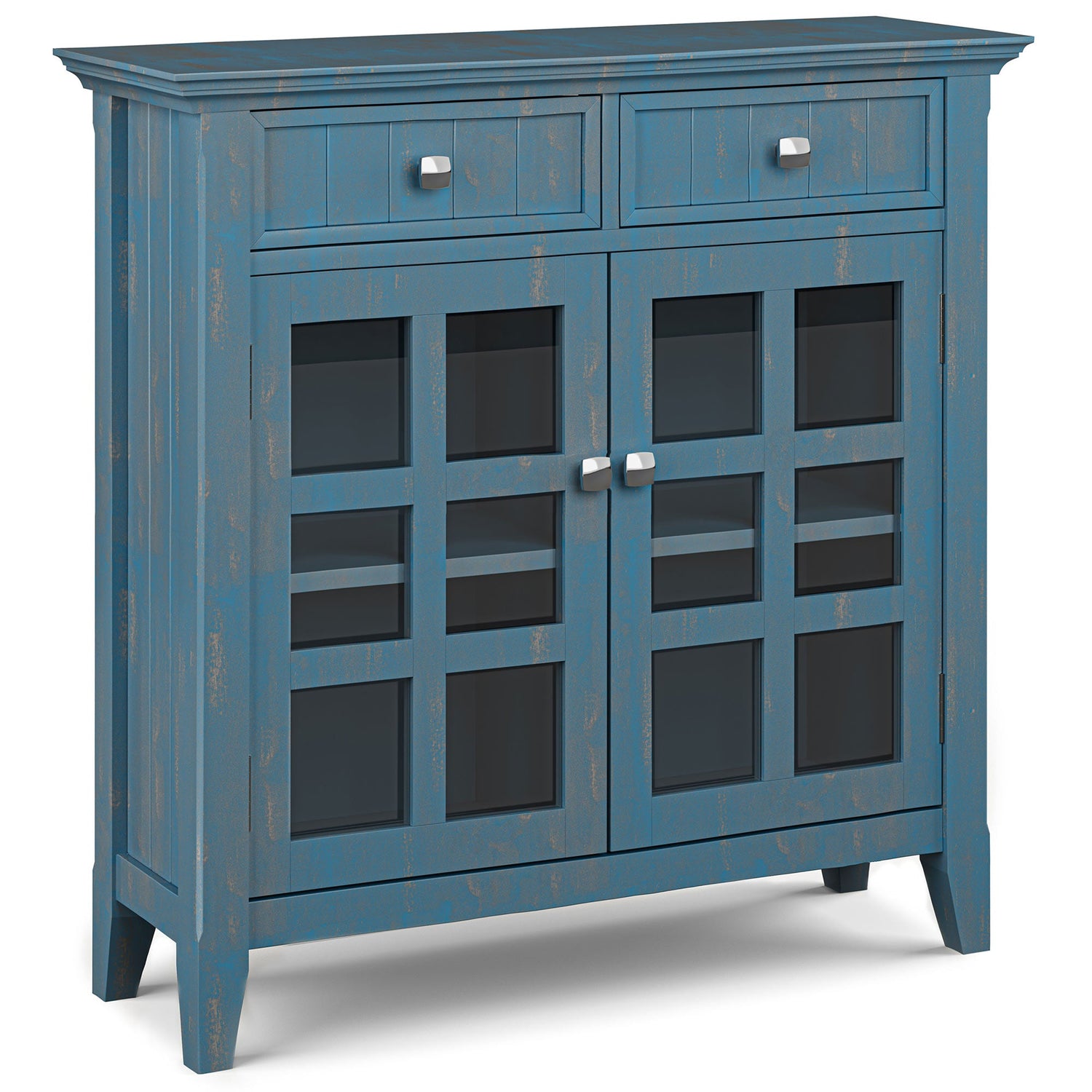 Distressed Coastal Blue | Acadian Entryway Storage Cabinet