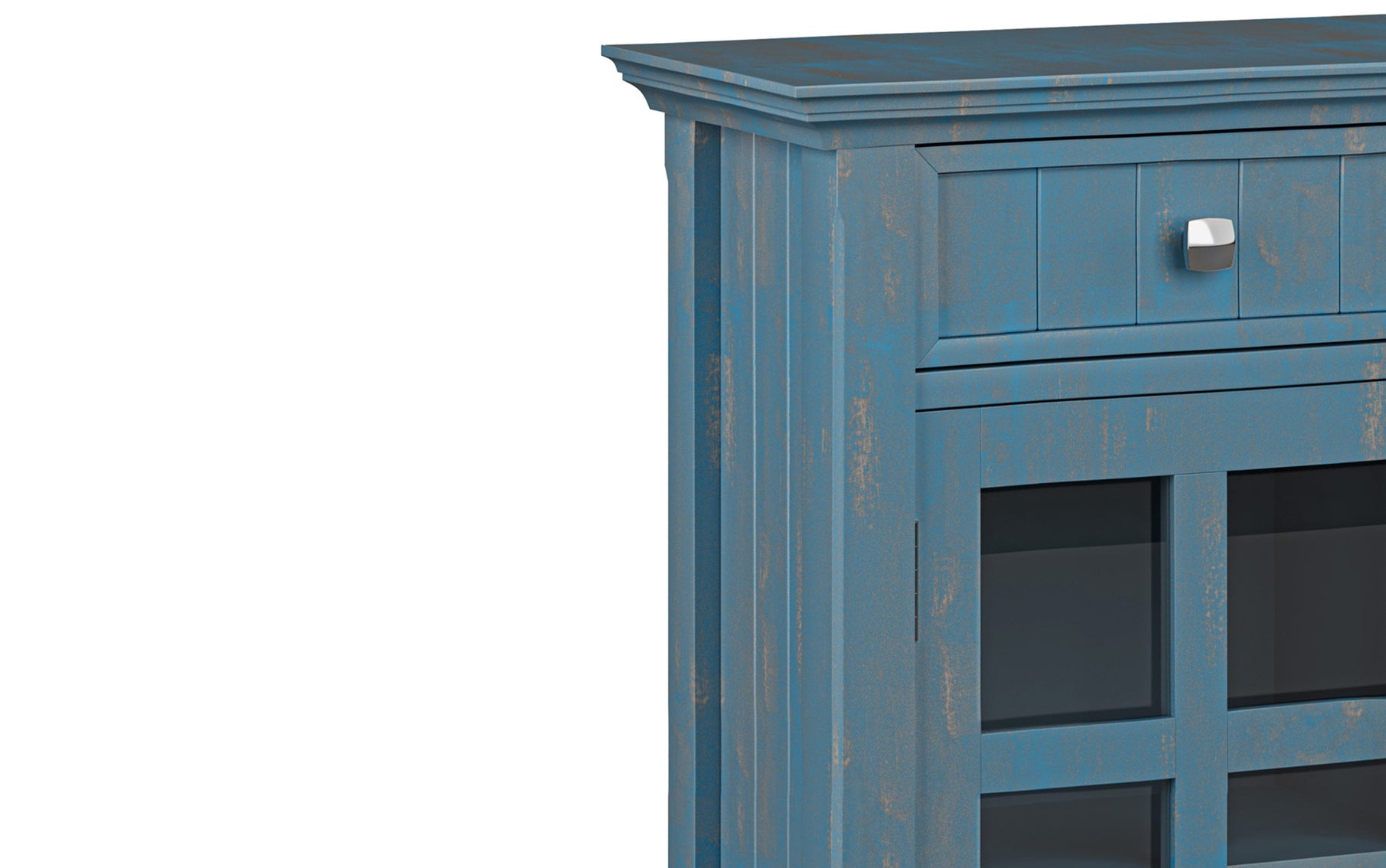Distressed Coastal Blue | Acadian Entryway Storage Cabinet