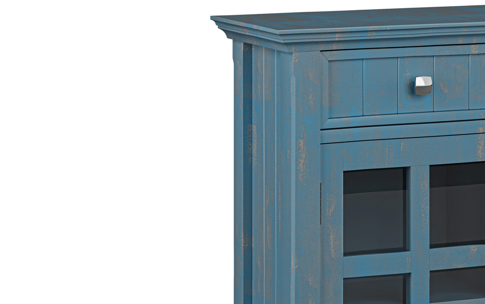 Distressed Coastal Blue | Acadian Entryway Storage Cabinet