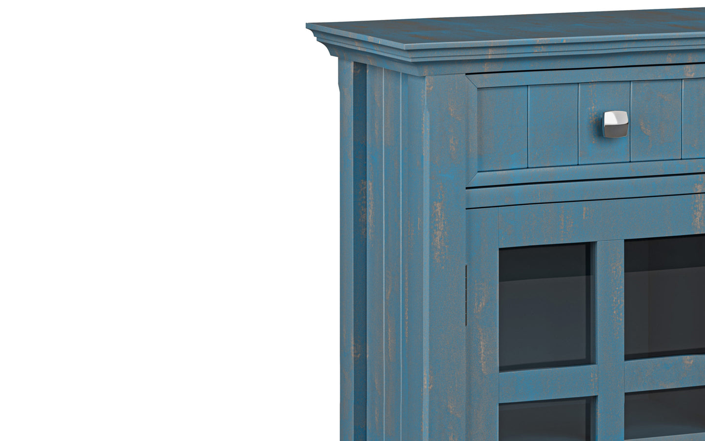 Distressed Coastal Blue | Acadian Entryway Storage Cabinet
