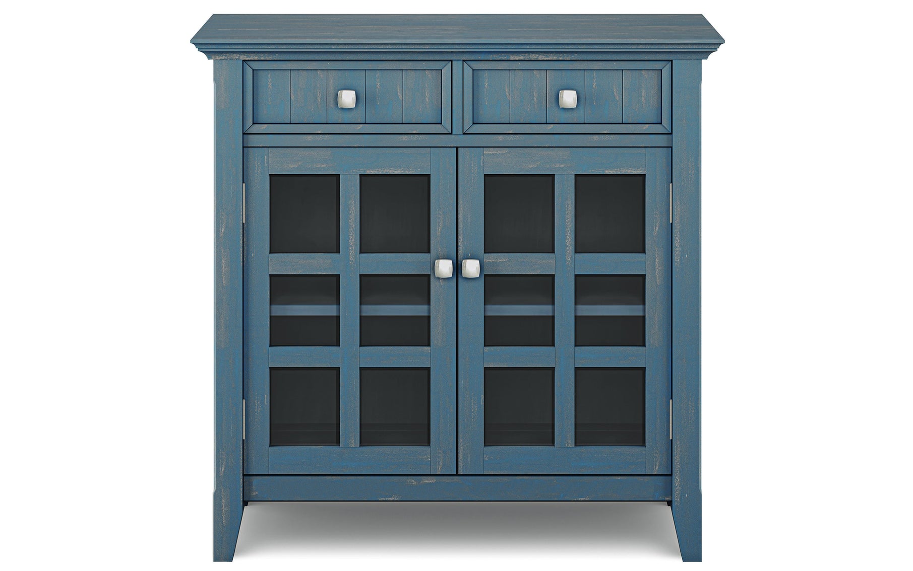 Distressed Coastal Blue | Acadian Entryway Storage Cabinet