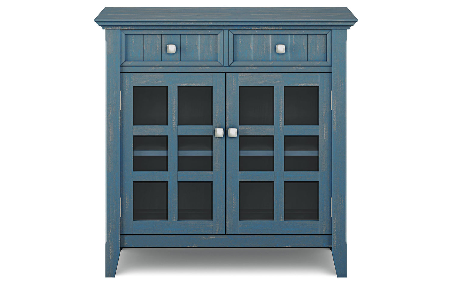 Distressed Coastal Blue | Acadian Entryway Storage Cabinet