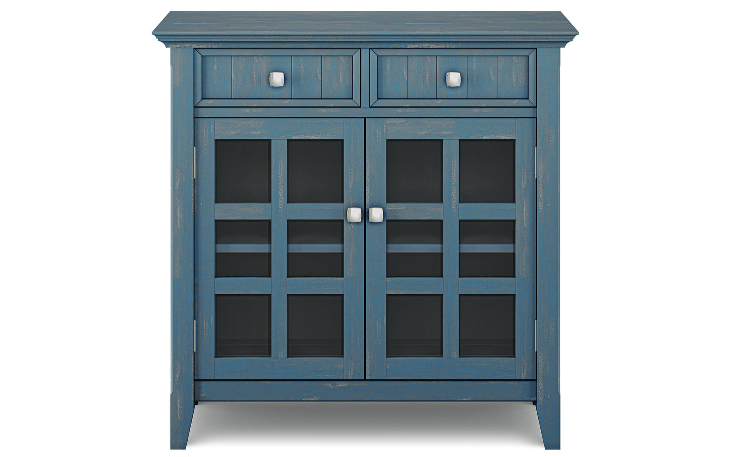 Distressed Coastal Blue | Acadian Entryway Storage Cabinet