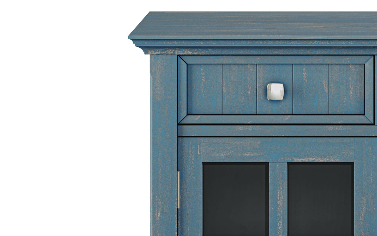 Distressed Coastal Blue | Acadian Entryway Storage Cabinet