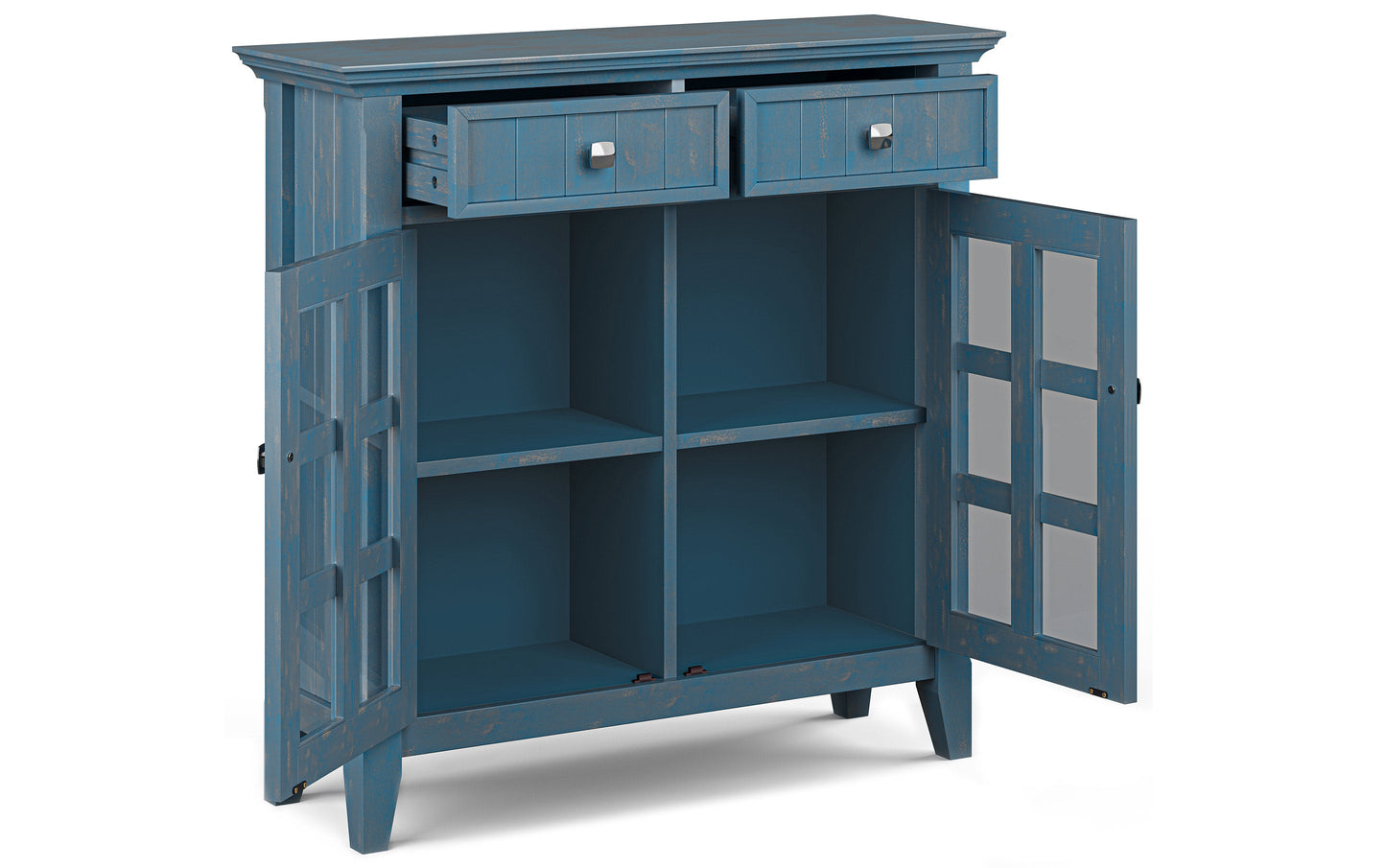 Distressed Coastal Blue | Acadian Entryway Storage Cabinet