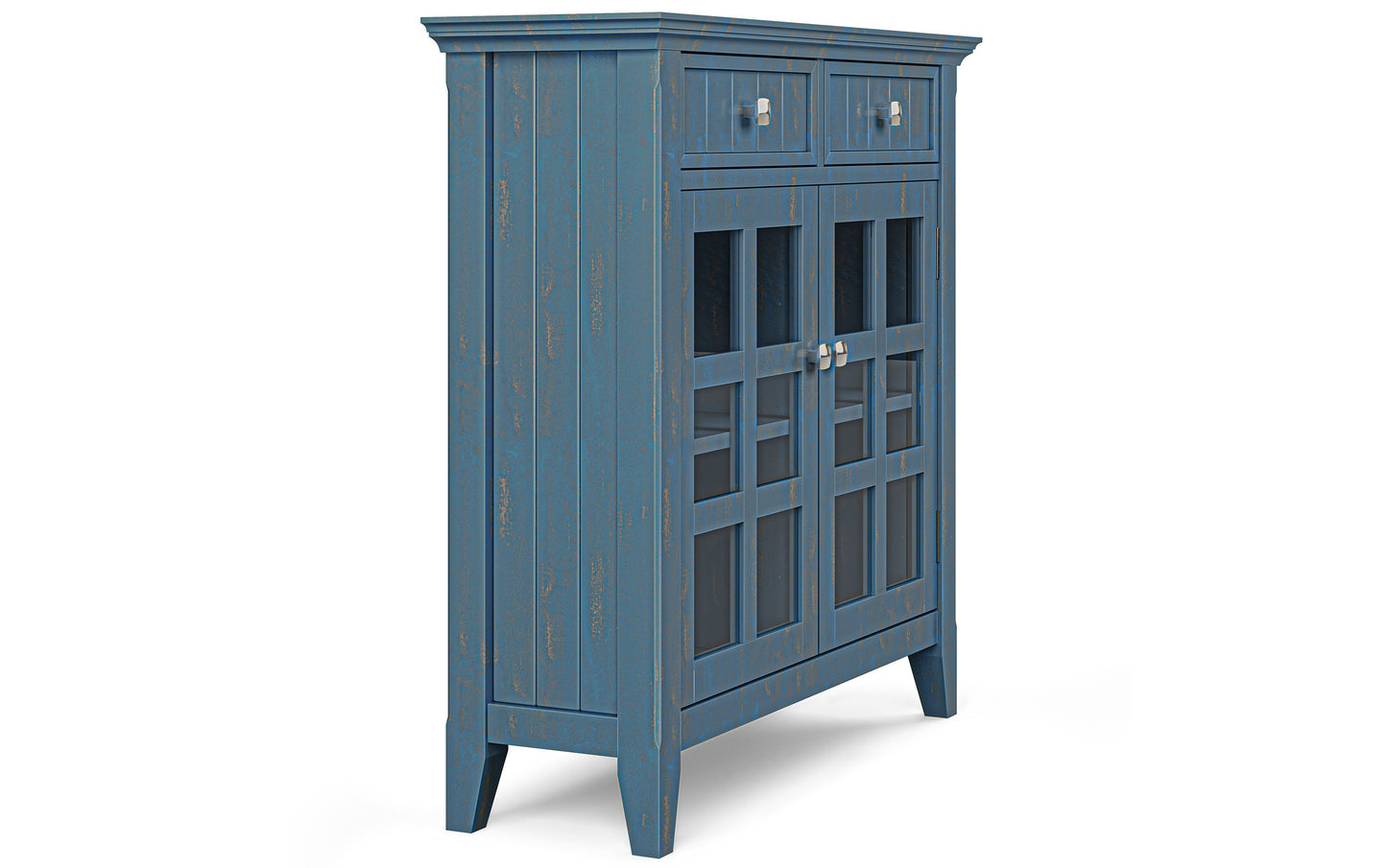 Distressed Coastal Blue | Acadian Entryway Storage Cabinet