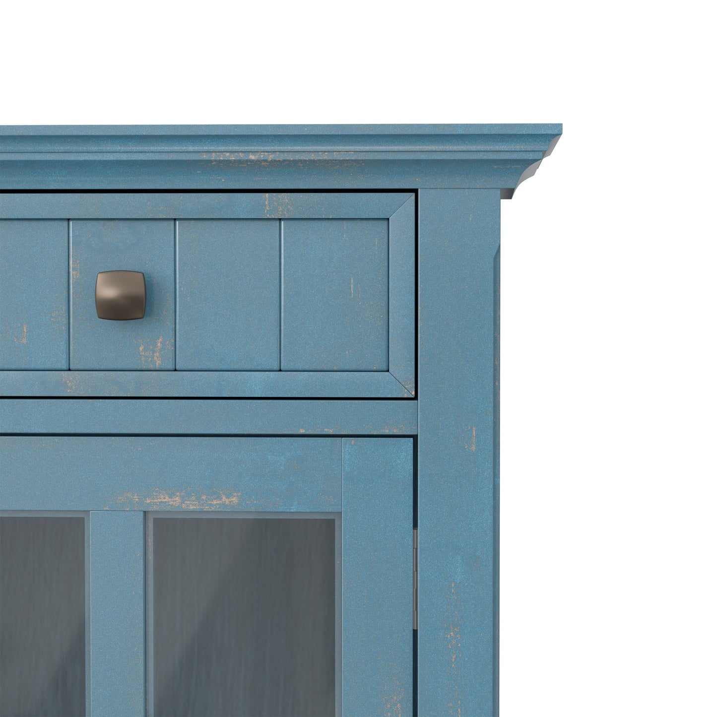 Distressed Coastal Blue | Acadian Entryway Storage Cabinet