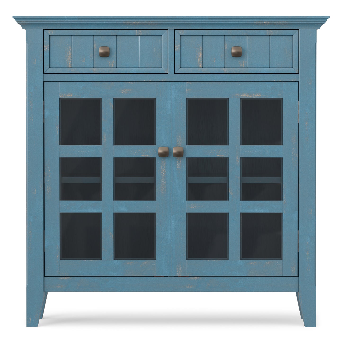 Distressed Coastal Blue | Acadian Entryway Storage Cabinet