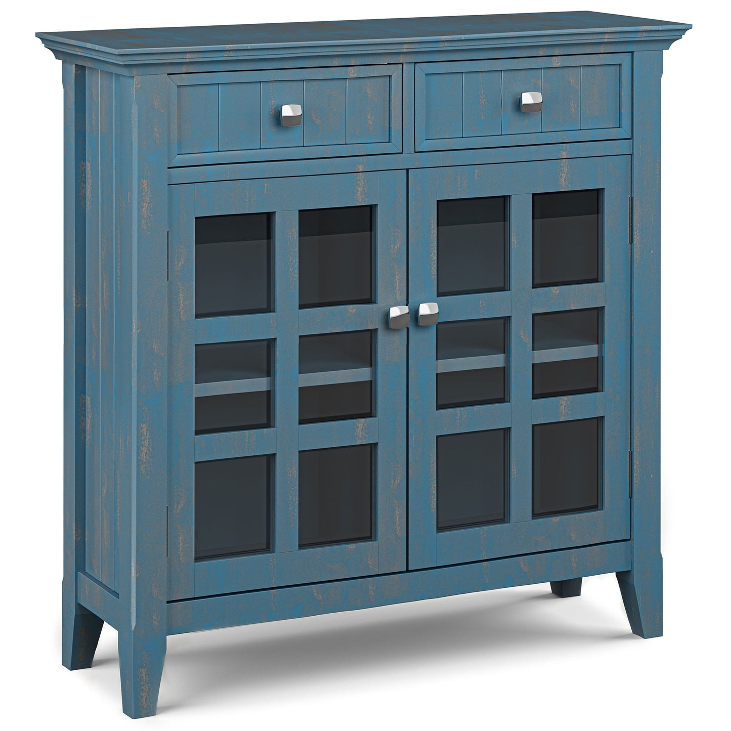 Distressed Coastal Blue | Acadian Entryway Storage Cabinet