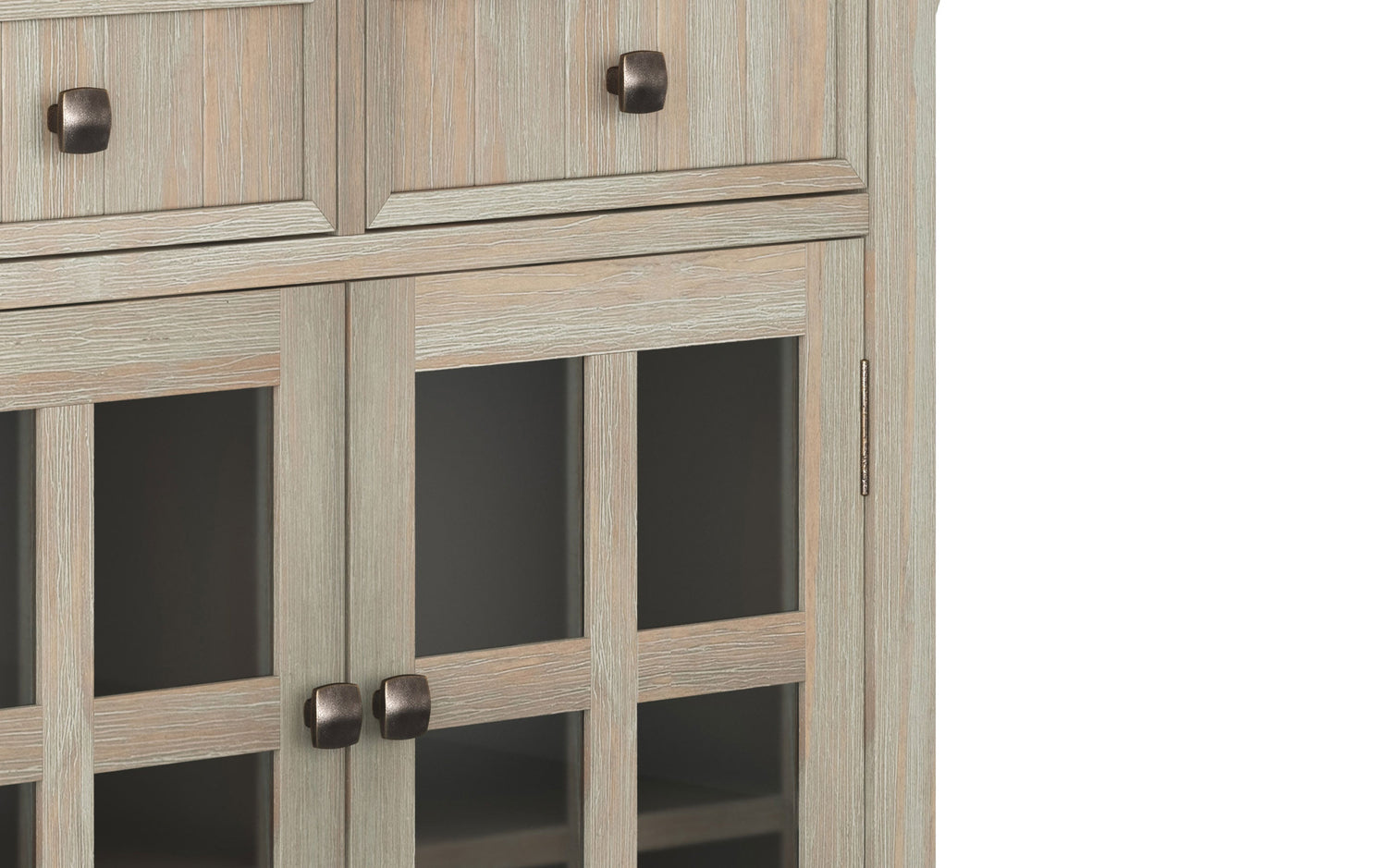 Distressed Grey | Acadian Entryway Storage Cabinet