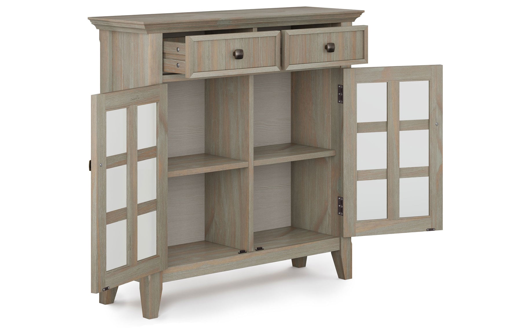 Distressed Grey | Acadian Entryway Storage Cabinet
