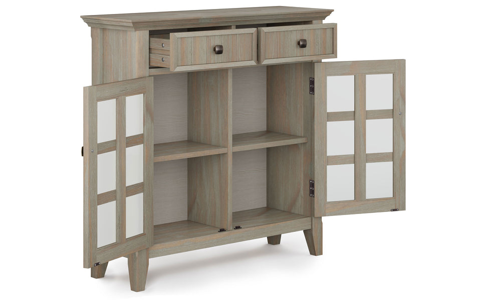 Distressed Grey | Acadian Entryway Storage Cabinet