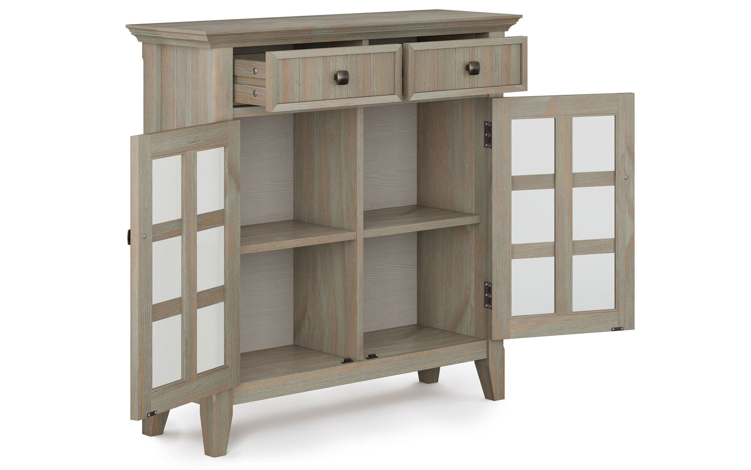 Distressed Grey | Acadian Entryway Storage Cabinet