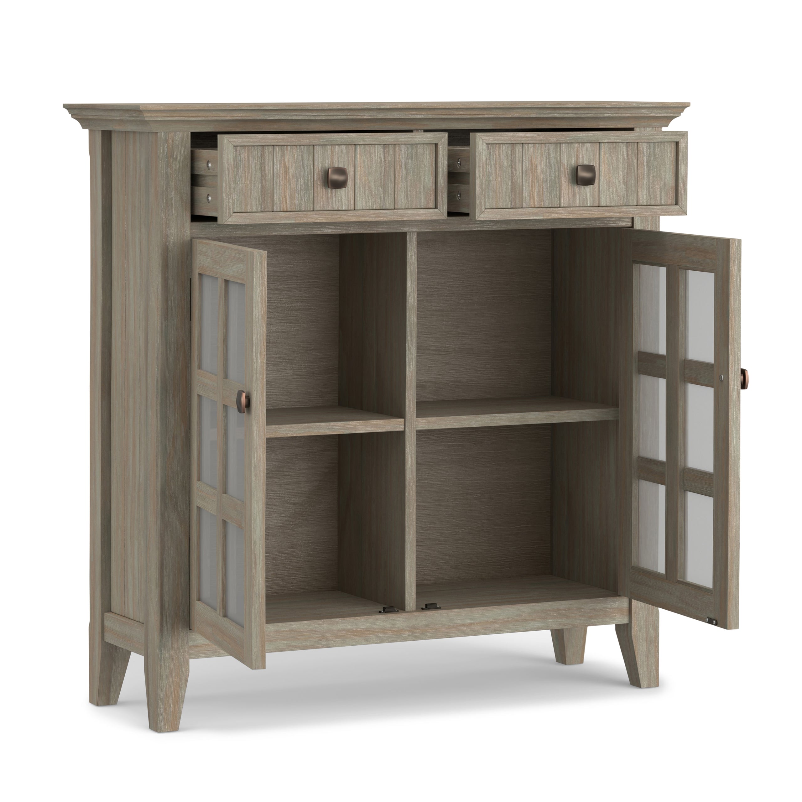 Distressed Grey | Acadian Entryway Storage Cabinet