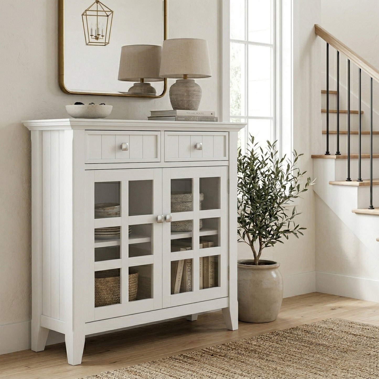 White | Acadian Entryway Storage Cabinet