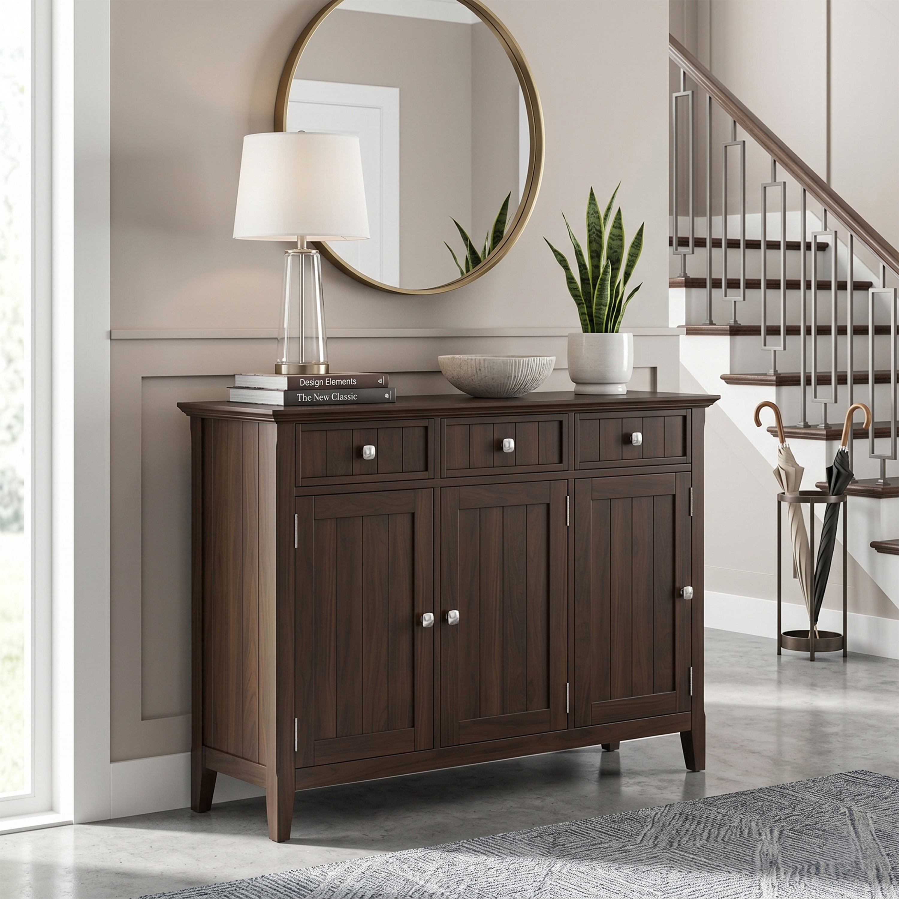 Solid Wood Entryway Cabinet | Acadian Wide Storage Cabinet