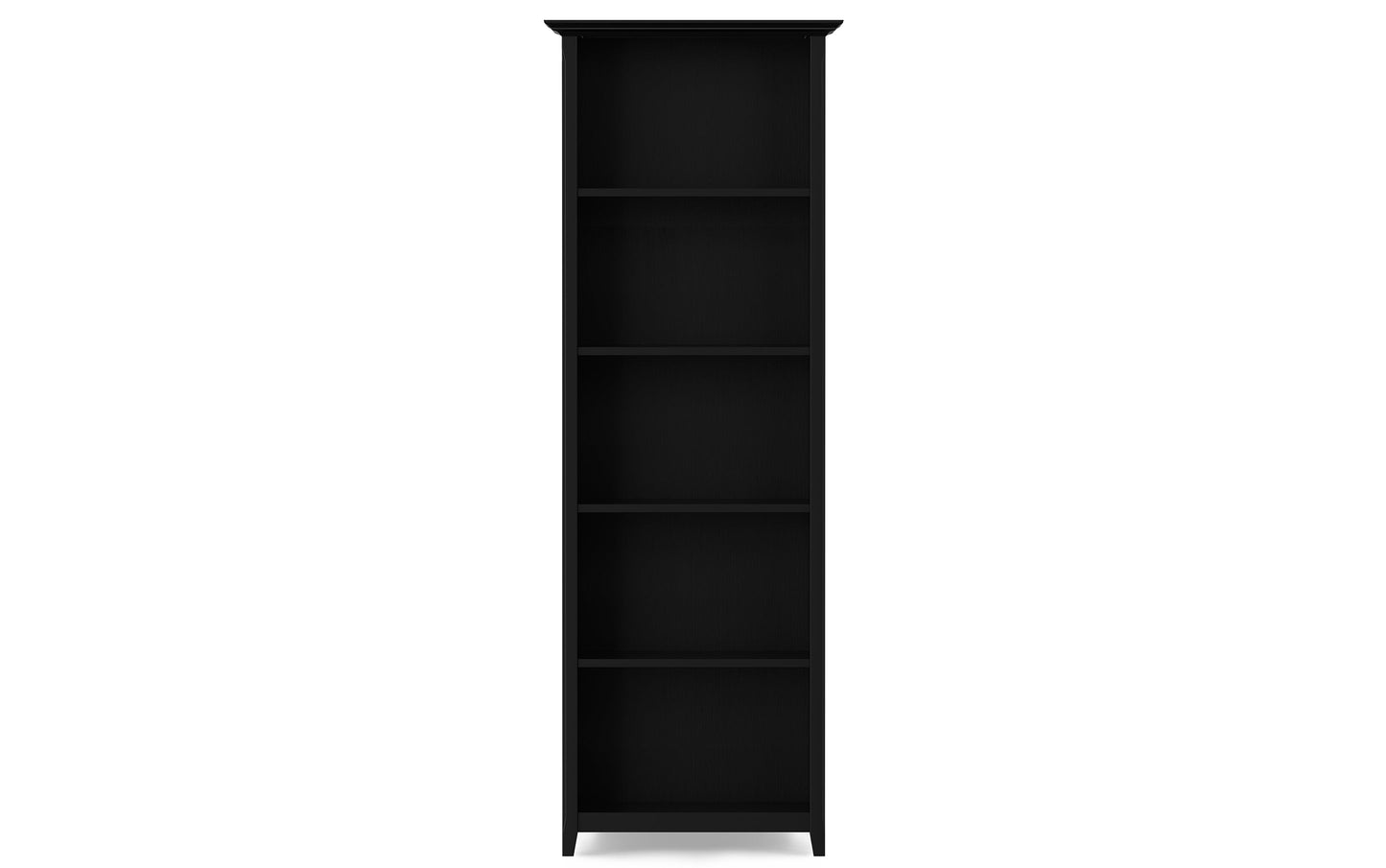 Black | Acadian 5 Shelf Bookcase