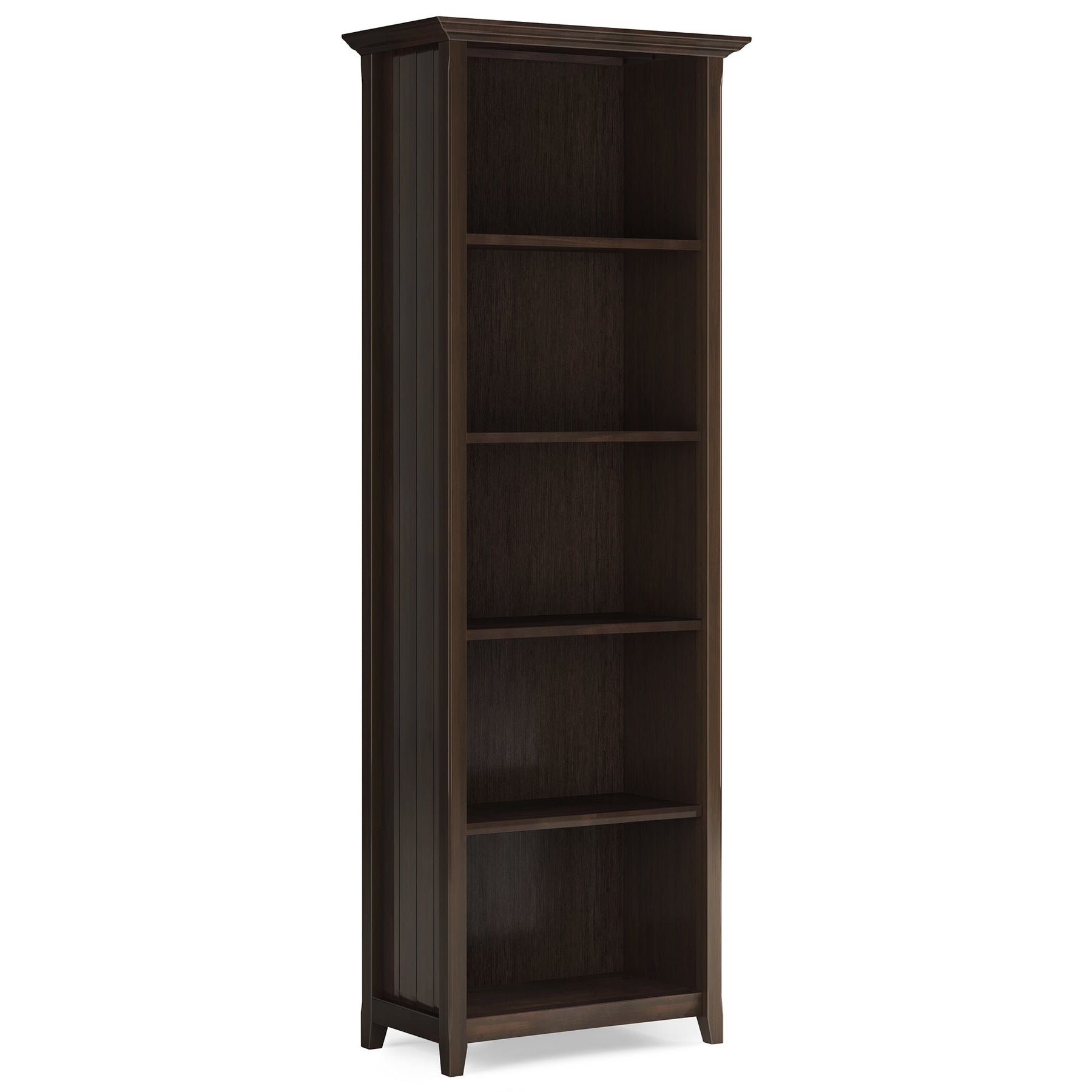 Brunette Brown | Acadian 5 Shelf Bookcase 