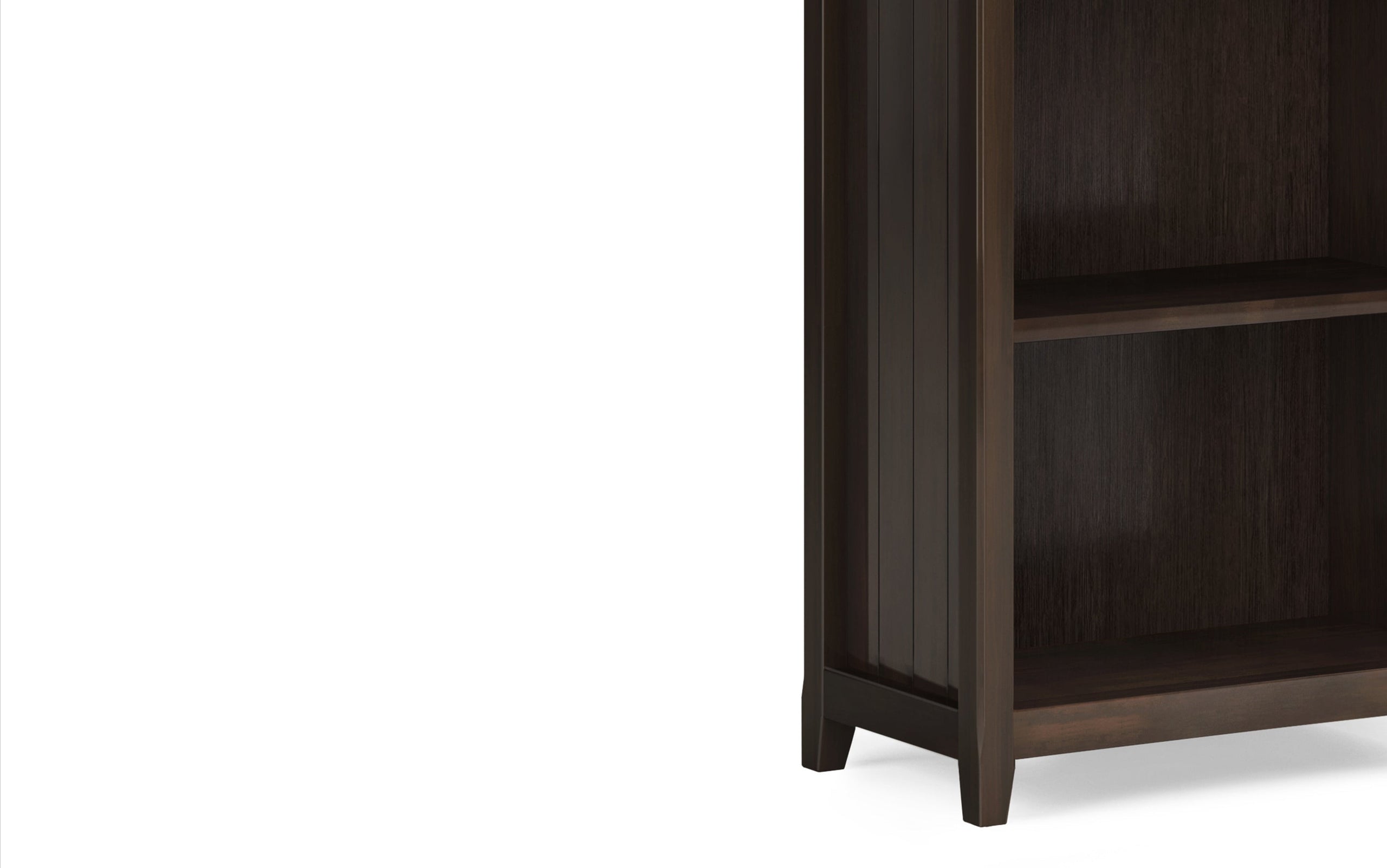 Brunette Brown | Acadian 5 Shelf Bookcase