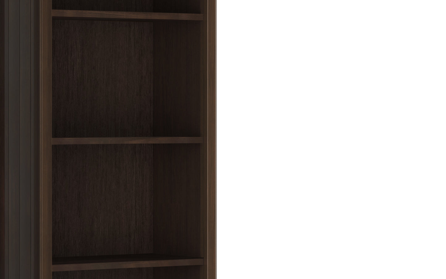 Brunette Brown | Acadian 5 Shelf Bookcase