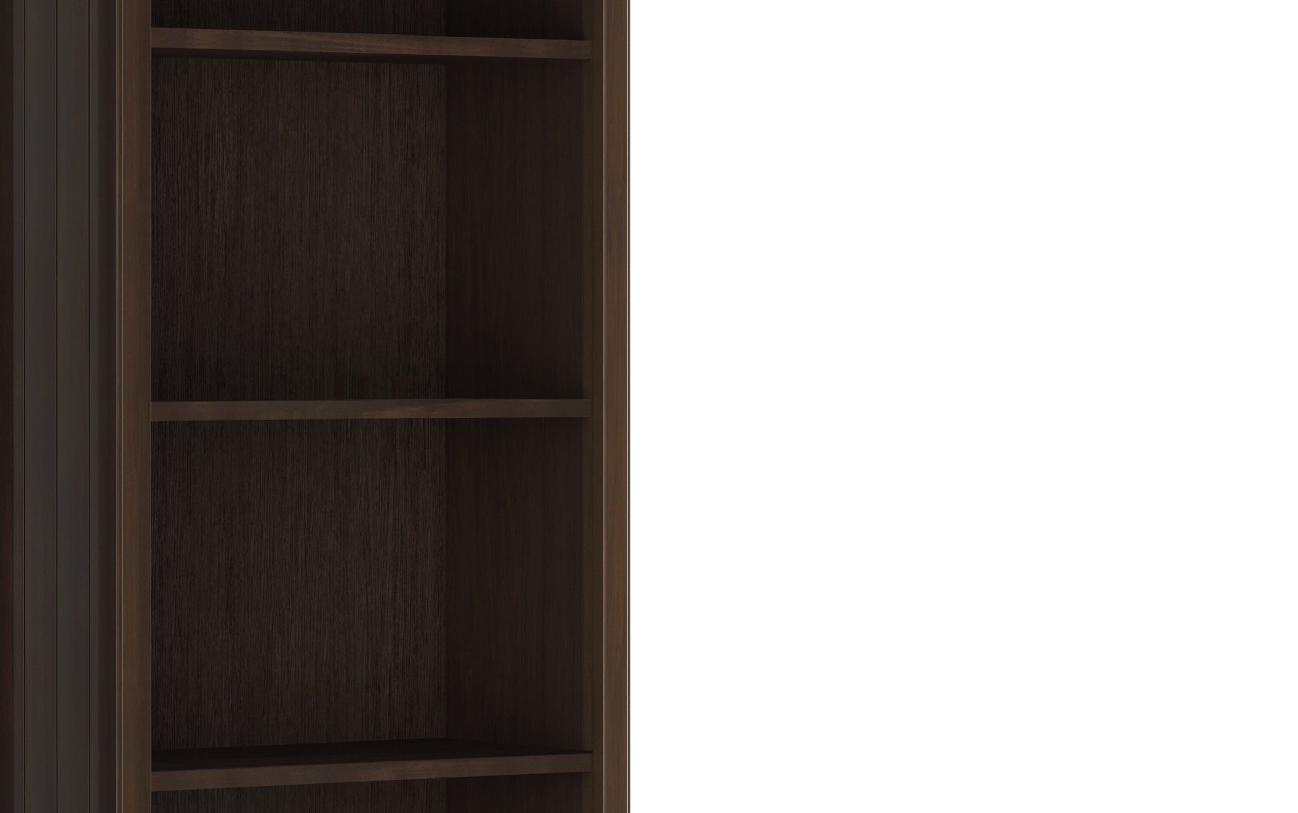 Brunette Brown | Acadian 5 Shelf Bookcase