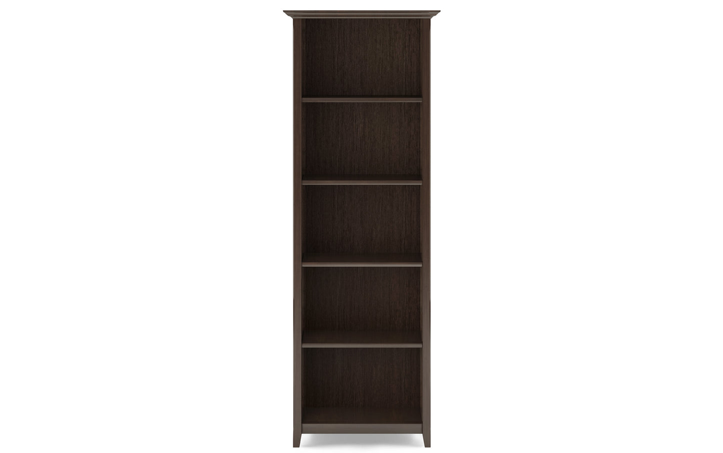 Brunette Brown | Acadian 5 Shelf Bookcase