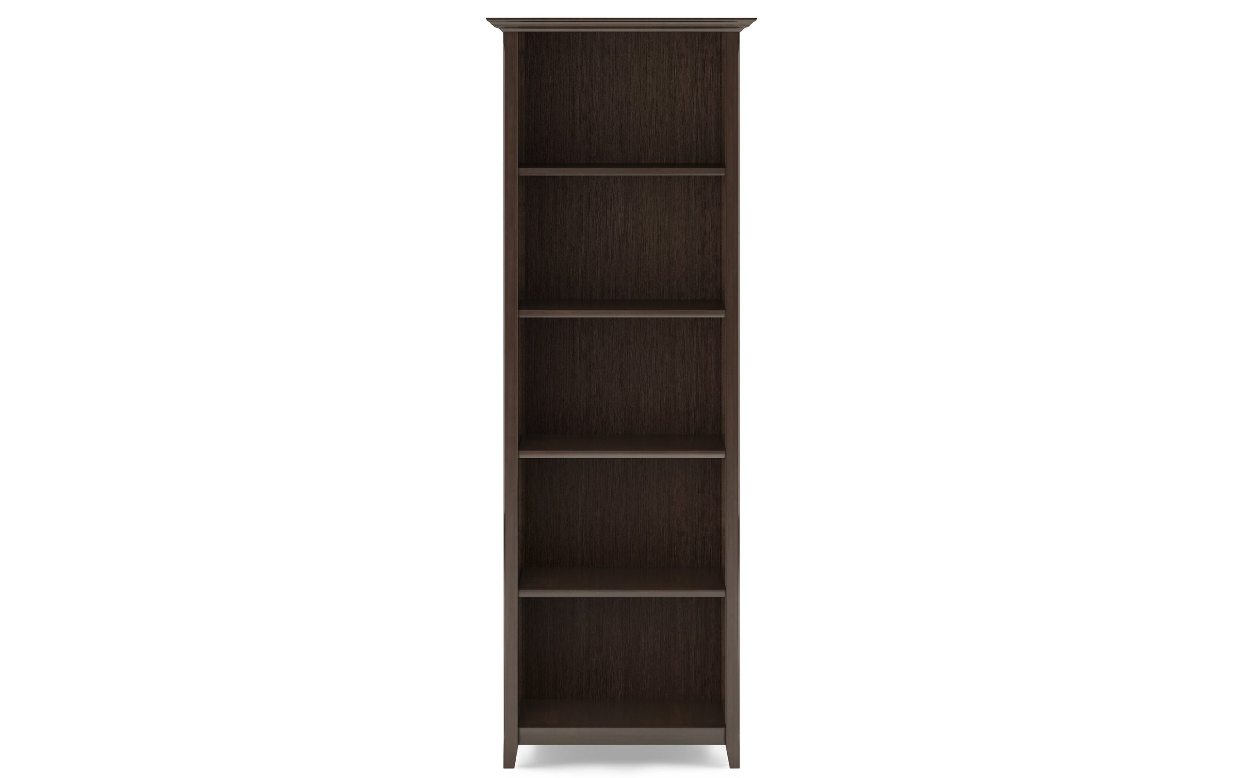 Brunette Brown | Acadian 5 Shelf Bookcase
