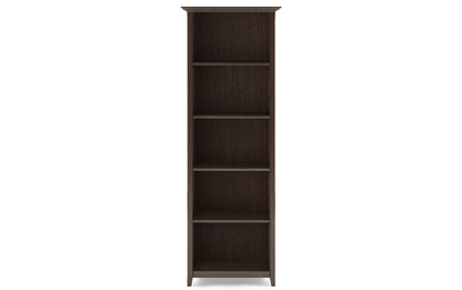 Brunette Brown | Acadian 5 Shelf Bookcase