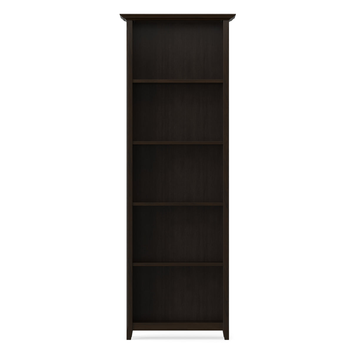 Brunette Brown | Acadian 5 Shelf Bookcase