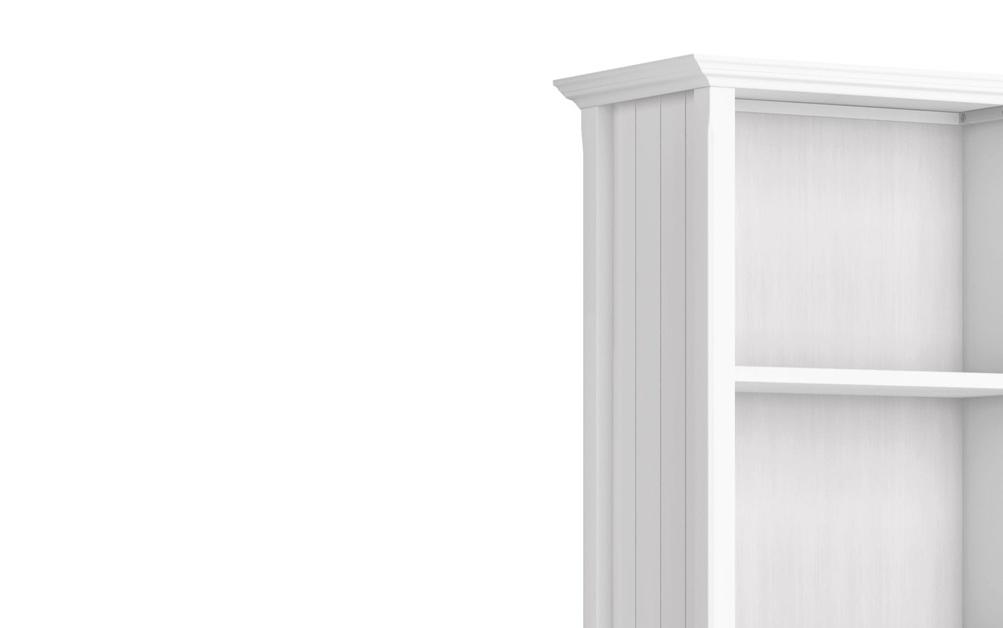 White | Acadian 5 Shelf Bookcase