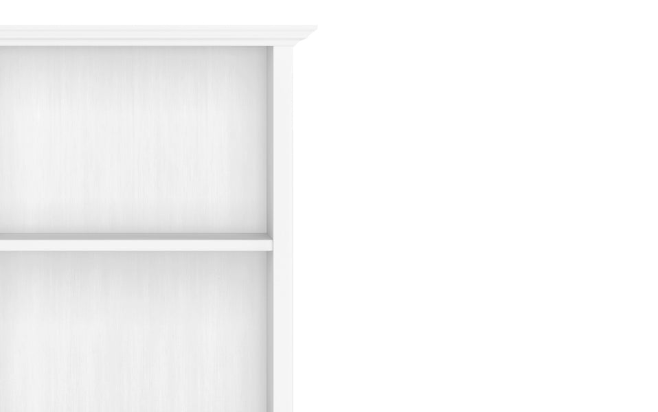 White | Acadian 5 Shelf Bookcase