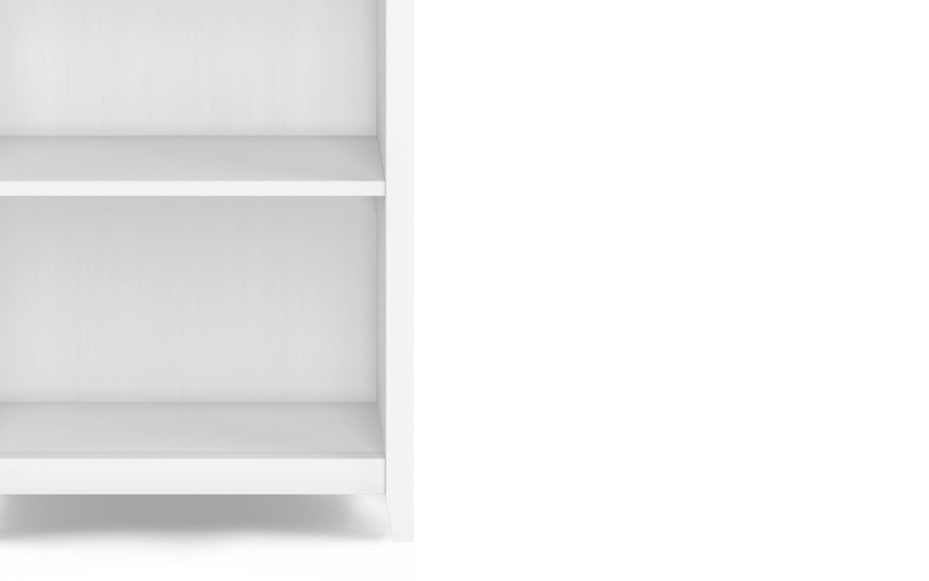 White | Acadian 5 Shelf Bookcase