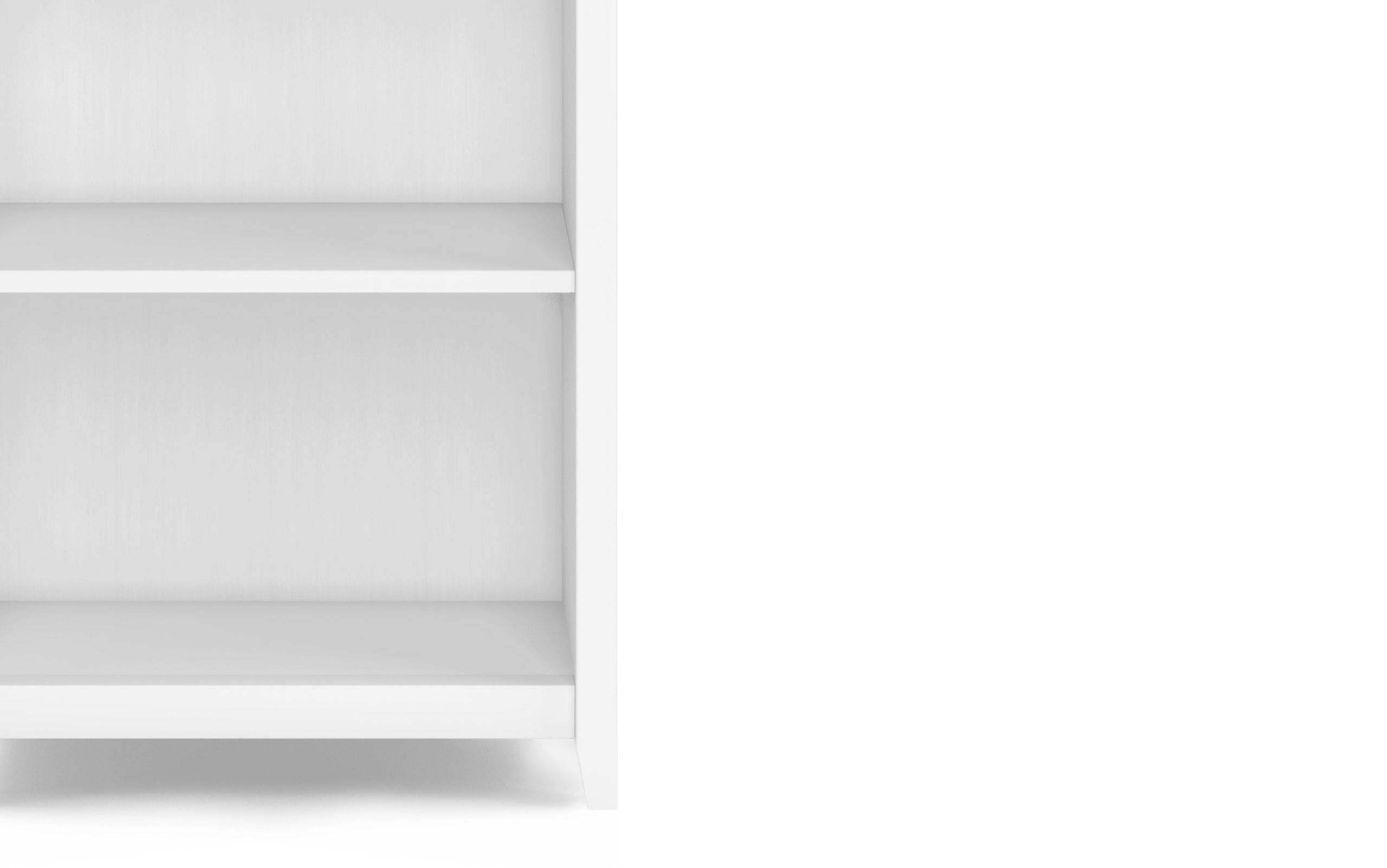 White | Acadian 5 Shelf Bookcase