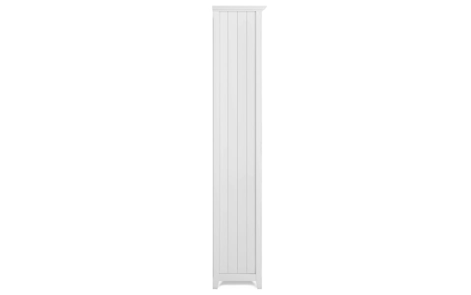 White | Acadian 5 Shelf Bookcase