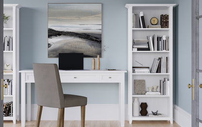 White | Acadian 5 Shelf Bookcase