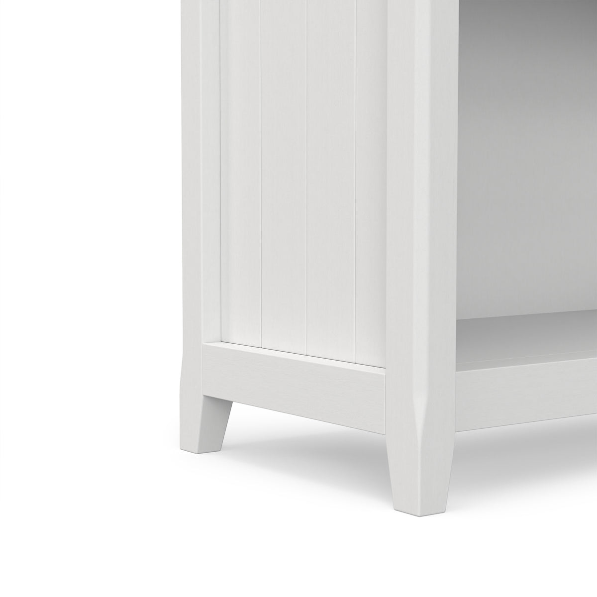 White | Acadian 5 Shelf Bookcase