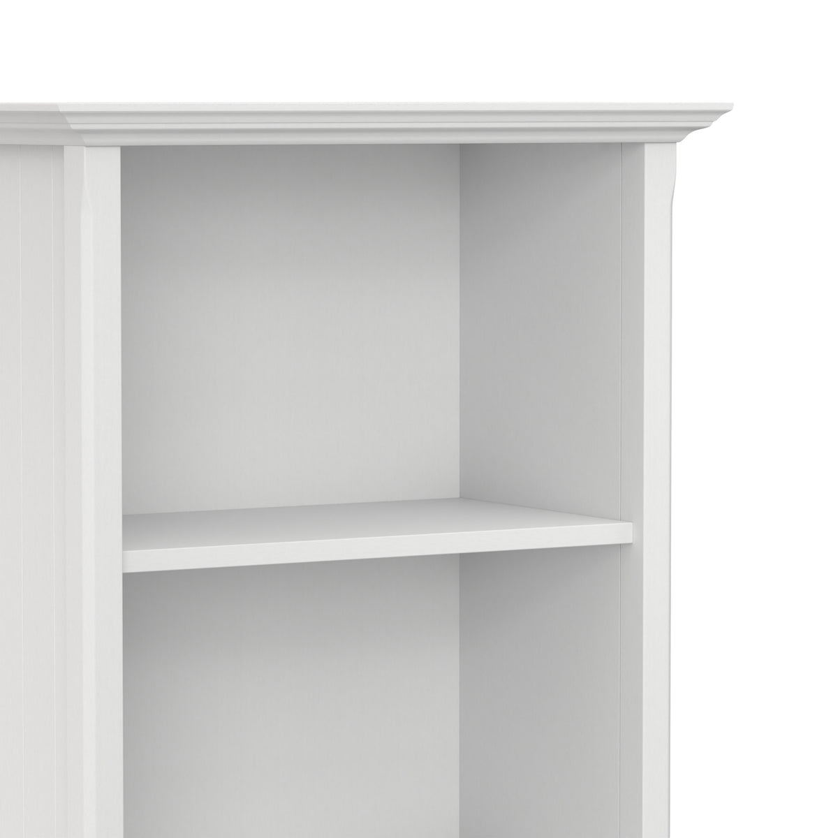 White | Acadian 5 Shelf Bookcase