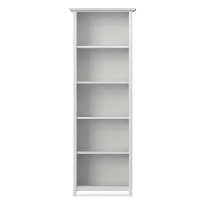 White | Acadian 5 Shelf Bookcase