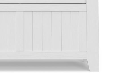 White | Acadian Small Entryway Storage Bench